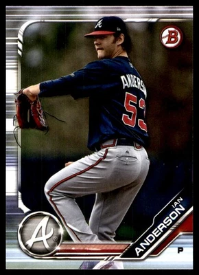 Ian Anderson 2019 Bowman #BP-47 Braves MLB READ FREE SHIPPING AutographDen - Image 1 of 2