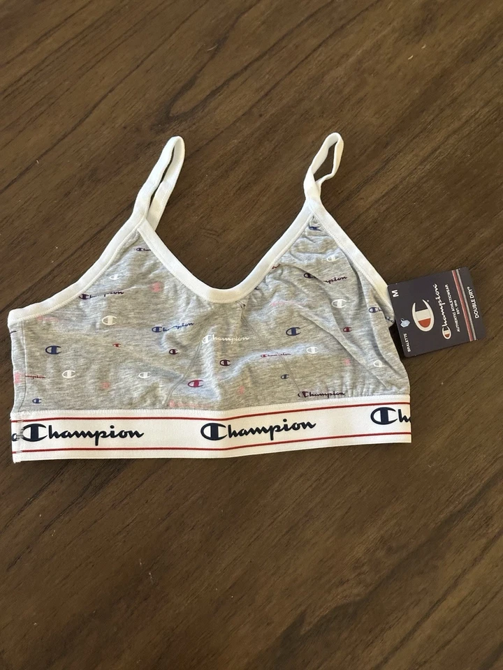 Champion CH50AS Bralette Size Medium Gray Multi Heritage