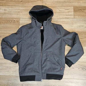 LEVIS Jacket Mens Medium Gray Sherpa Lined Hooded Coat Workwear Outdoors - Picture 1 of 10