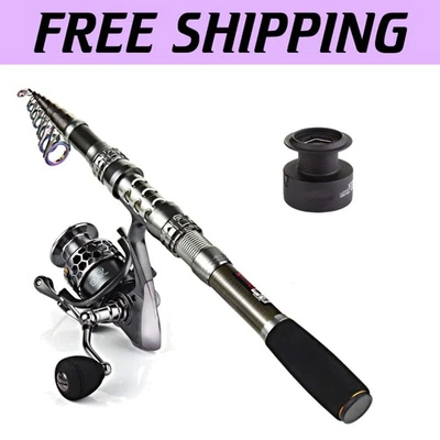 Multi-Length Telescopic Fishing Rod and Spinning Reel Combo for All Skill Levels - Image 1 of 4