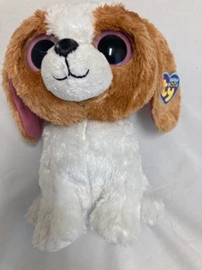 Ty Beanie Boos💜Cookie The Dog Brown W/Pink Ears 9" Medium New MWMT - Picture 1 of 1