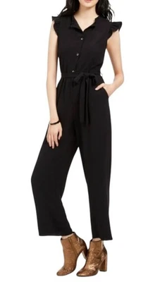 Macacão Monteau-Manga Babado-Tamanho Feminino: Médio-Cor: Preto!! - Imagem 1 de 4