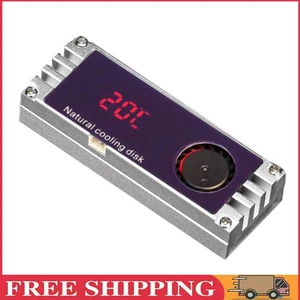 Digital Temperature Display M.2 SSD Heatsink Cooler with Turbo Fan (Silver) - Bild 1 von 7