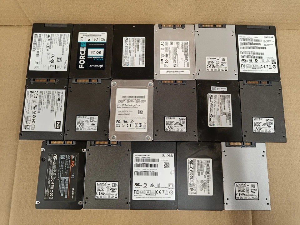 17x 60GB to 1TB 2.5" SATA SSD - JOBLOT - Image 1 of 1
