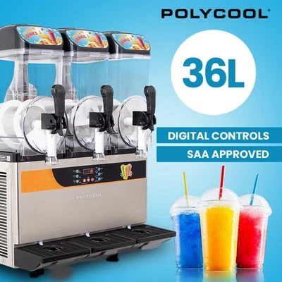 PRESALE POLYCOOL 36L Triple Tank Commercial Slush Machine Ice Juice Maker SAA - image 1 of 4