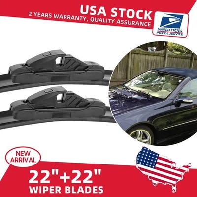 Limpiaparabrisas sin soporte 22" y 22" para Mercedes-Benz C280 C350 06-2007 Foto 1 de 4