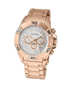 JACQUES LEMANS Men Analog Quartz Casual Watch Classic Dress Silver Dial Waterpro - Picture 1 of 1
