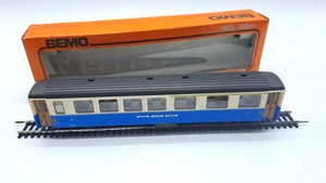 BEMO Schmalspur H0m  3291  Personenwagen AB 303- 1./2.Kl.  der MOB - blau in OVP - Bild 1 von 5