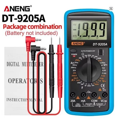 ANENG Digital-Multimeter DT-9205A AC/DC Spannung Strom Widerstand Diode Kap. HFE - Bild 1 von 4