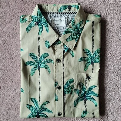 Sovereign Code Button Up Palm Blvd Khaki Hawaiian Shirt Size Small NWT - Image 1 of 4