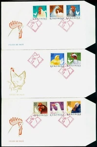 1963 Domestic Poultry,Hen,Cock,Duck,Goose,Tom Turkey,Farm,Romania,Mi.2145,FDC - Picture 1 of 2
