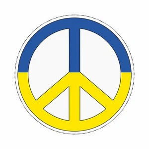 Flaggen Aufkleber Ukraine Peace Frieden 8cm | Sticker Autoaufkleber - Bild 1 von 3