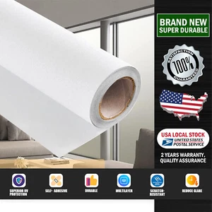Self-Adhesive Glass Film Frosted Window Sticker Kitchen Bathroom Office Decor US - Picture 1 of 13