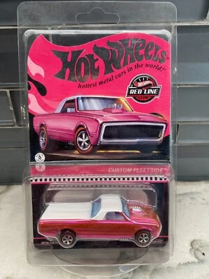 Hot Wheels 2022 RLC Red Line Club Pink Custom Fleetside Con Protettore - Immagine 1 di 2