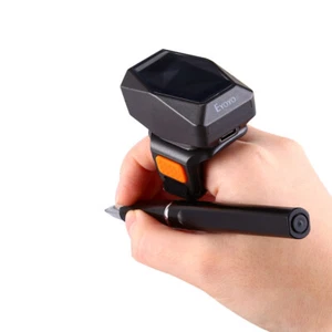 Eyoyo 2.4G Wireless Bluetooth Finger Barcode Scanner 1D Laser Reader for iPhone - Picture 1 of 16