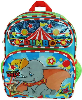 Small Backpack - Disney - Dumbo Circus 12" Blue/Red - Image 1 of 2
