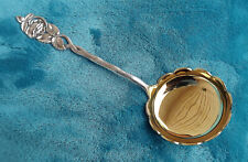 Rose by Finnish Maker 7 1/2" .813H silver serving ladle gold vermeil Nice