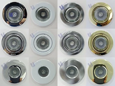 BRANDED Standard or IP65 Bathroom or Fire Rated LED GU10 Ceiling Downlights Spot Lights