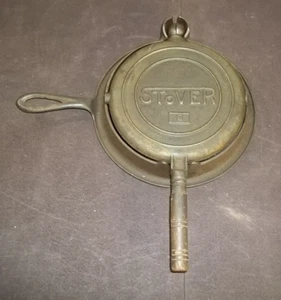 Gofrera de hierro fundido vintage STOVER 8 con base baja bonita - Imagen 1 de 6