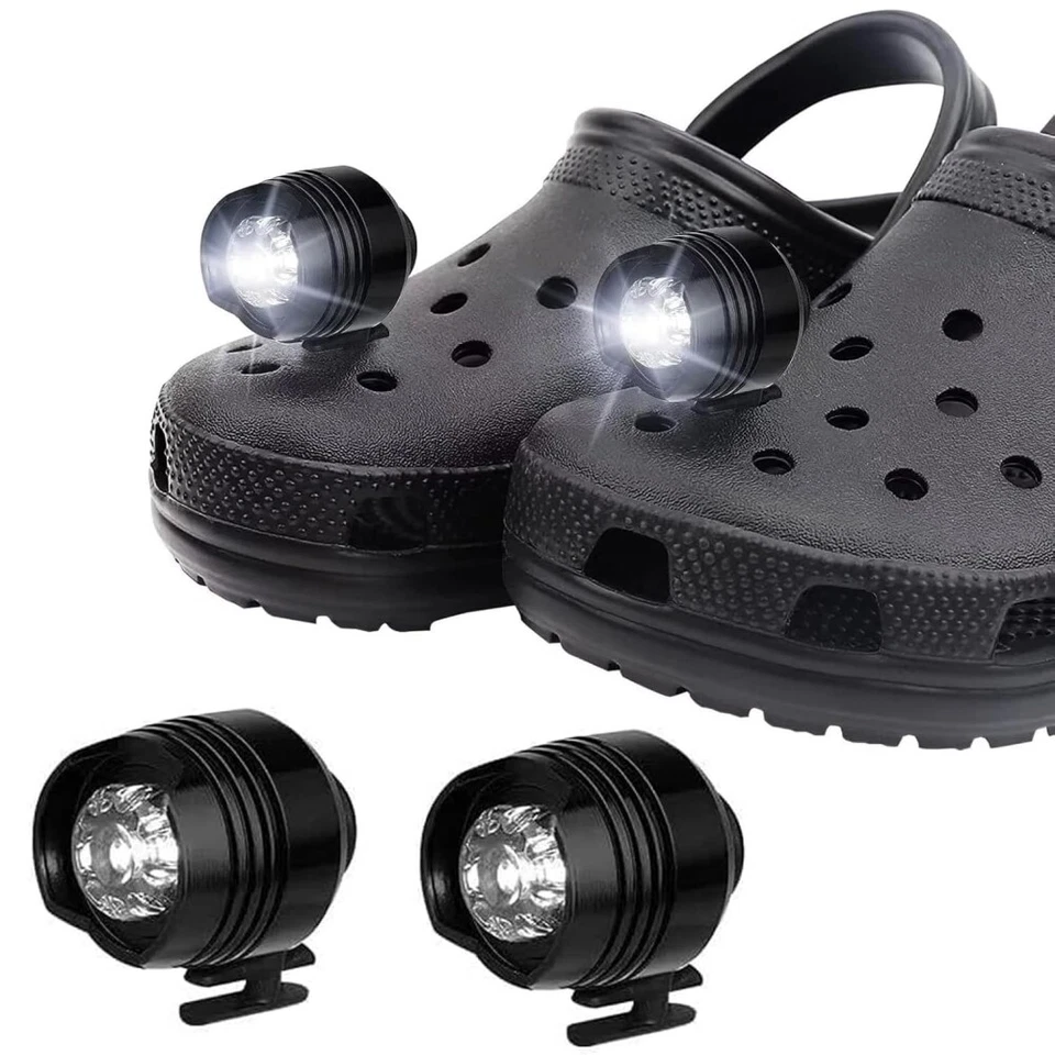 DDDONE 4Pcs Shoes Lights Unisex Camping Headlights Charms Sandals Shoes Decor Kids Gift