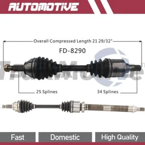 TrakMotive Front CV Axle Shaft Assembly Fits 2015 2018 Ford Fiesta - Picture 1 of 5