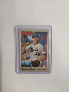 2019 Topps Heritage Cloth (Jacob deGrom #11 of #15) New York Mets - Picture 1 of 2