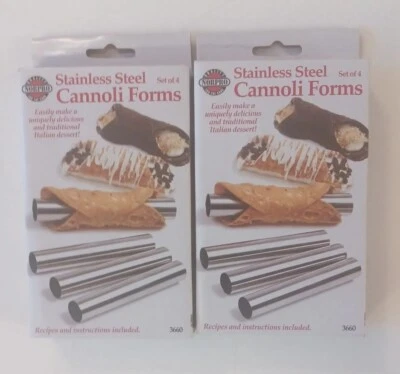 Lote de 2 Cuatro Paquetes Norpro 5.75" Acero Inoxidable Forma Cannoli - 8 Total Foto 1 de 4