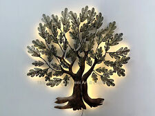 Art mural en métal arbre de vie avec lumière LED, symbole d'arbre,...