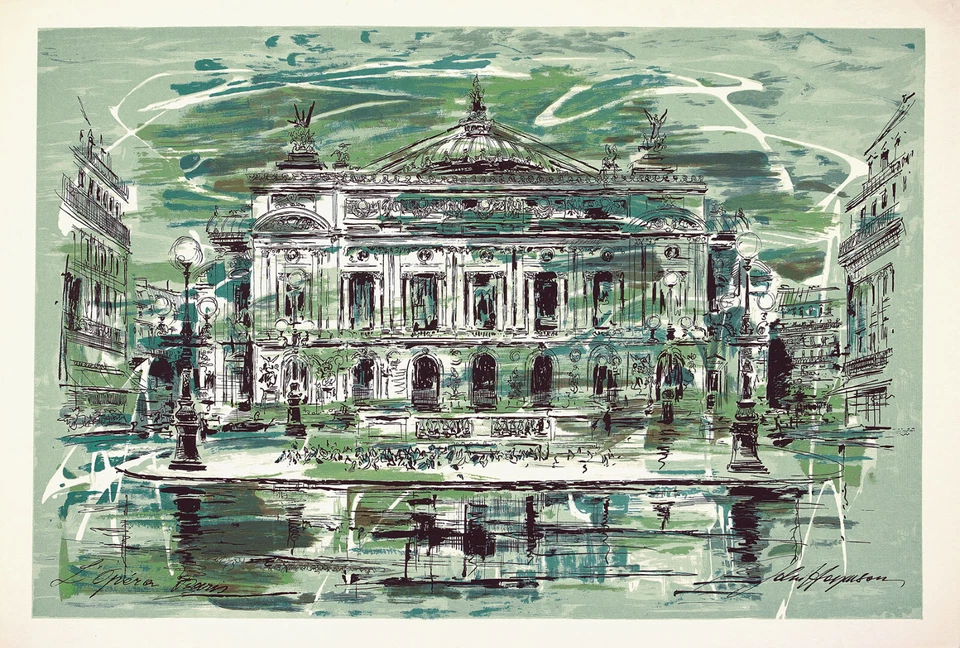 JOHN HAYMSON XRare Vintage 1963 Fuera de Uso Nuevo Serigrafía/Serigrafía L'OPERA PARIS Foto 1 de 1