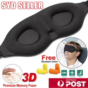 Travel Sleep Eye Mask soft 3D Memory Foam Padded Shade Cover Sleeping Blindfold - Picture 1 of 8