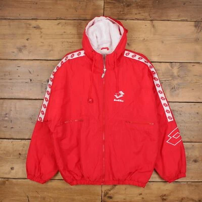 Chaqueta cortavientos vintage Lotto años 90 acolchada roja Foto 1 de 4