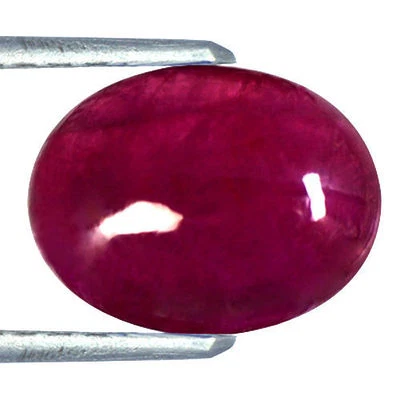 Top 1.95 Cts Natural Unheated  Red Ruby Oval  Loose Gemstone Madagascar cabochon - Image 1 of 2