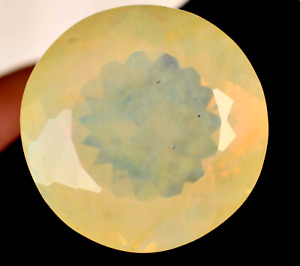 Very Rare Natural Yellow Blue Fire Opal 43.75 CT Certified Untreated Gemstone !!