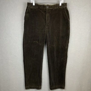 Vintage Polo Ralph Lauren Corduroy Pants Chunky Brown Dress Preppy Mens 35x30 - Picture 1 of 13
