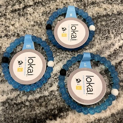NEW Lokai Water Cause Collection Limited Edition Bracelet Blue Choose Size S-L - Image 1 of 4