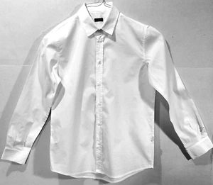 IL GUFO BOYS SZ.12A WHITE L/S BUTTON CUFF POINTED COLLAR COTTON DRESS SHIRT - Picture 1 of 2