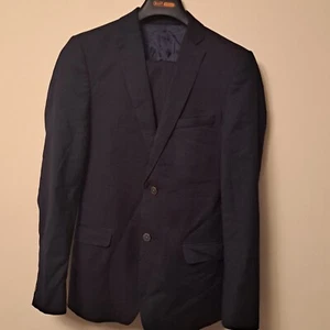 Traje T M Lewin Power elástico ajustado negro 2 piezas - 38L (chaqueta) y 32R (pantalones - Imagen 1 de 6
