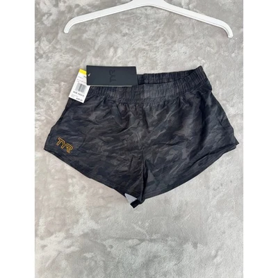 Pantalones Cortos de Correr TYR Para Mujer XS Negros Camuflados Entrenamiento Ritmo Atlético Correr Foto 1 de 4