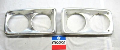 1973 73 1974 74 Road Runner Satellite Sebring Juego de bisel de faros de aluminio Foto 1 de 4