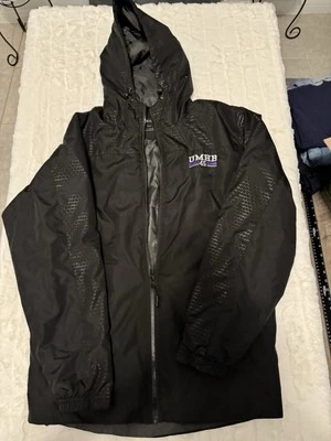 Holloway UMHB Crusaders 45 Black Hooded Jacket Small Zip Up Windbreaker - Imagem 1 de 4