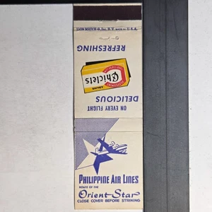 Philippine Air Lines Orient Star Route Vintage Chiclets Matchbook - Picture 1 of 3