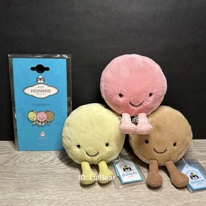 AUTHENTIC❗️NWT Jellycat patisserie Mia/Mona/Max macaron w/ enamel pin- FAST SHIP - Picture 1 of 7