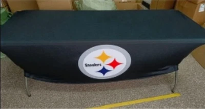 Pittsburgh Steelers NFL Printed Tailgate Spandex Table Cover For Std 6ft Table - Image 1 of 3
