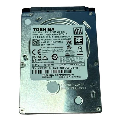 Dell Toshiba MQ01ACF032 320GB 7.2K 2.5″ SATA Laptop Hard Drive HDD - Image 1 of 3