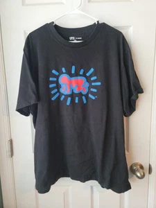 Keith Haring Uniqlo UT Archive Short Sleeve Graphic Tee Radiant Baby Black SZ3XL - Picture 1 of 5