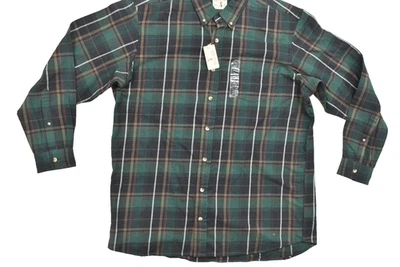 Camisa de franela de manga larga a cuadros verde grande y alta 2XLT Red Head Brand Co. para hombre Foto 1 de 4