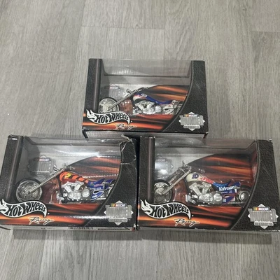 NASCAR HOT WHEELS Thunder Series 2002  1:18 Custom Bikes Lot of 3 New Other - Image 1 of 4