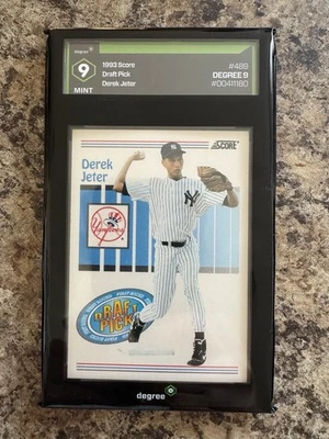 1993 SCORE #489 DEREK JETER RC YANKEES HOF DEGREE 9 MINT - Image 1 of 2