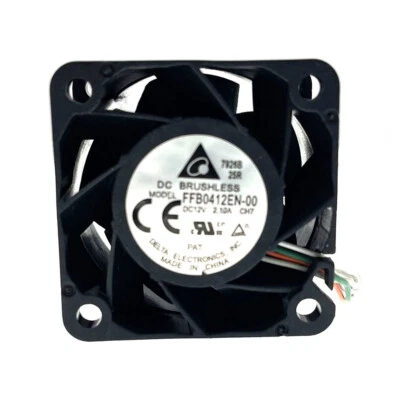FFB0412EN-00 Delta 40mm Powerful High-Speed Cooling Fan 40X40X28mm 24000RPM Fan - Image 1 of 4