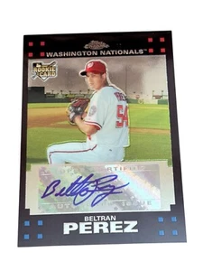 2007 Topps Chrome - Beltran Perez #351 (AU) (RC) Autografo Trading Card - Foto 1 di 2